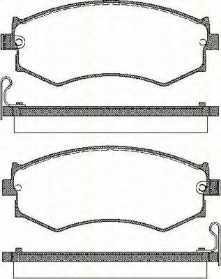 Imagine set placute frana,frana disc TRISCAN 8110 14996