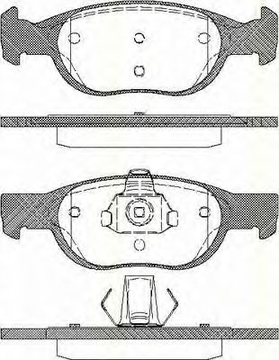 Imagine set placute frana,frana disc TRISCAN 8110 15010