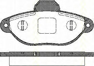 Imagine set placute frana,frana disc TRISCAN 8110 15025