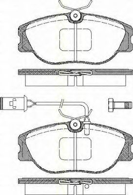 Imagine set placute frana,frana disc TRISCAN 8110 15030