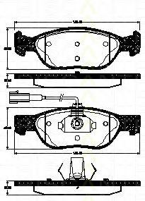 Imagine set placute frana,frana disc TRISCAN 8110 15041