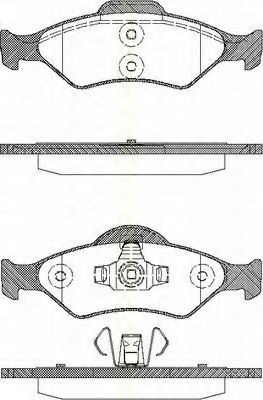 Imagine set placute frana,frana disc TRISCAN 8110 16014