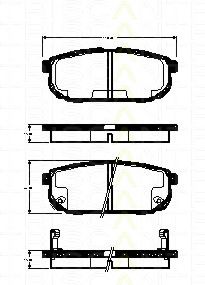 Imagine set placute frana,frana disc TRISCAN 8110 18014