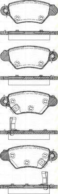 Imagine set placute frana,frana disc TRISCAN 8110 24008