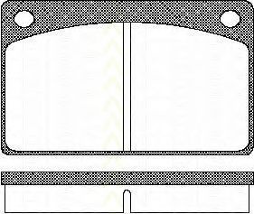 Imagine set placute frana,frana disc TRISCAN 8110 27602