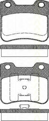 Imagine set placute frana,frana disc TRISCAN 8110 28005