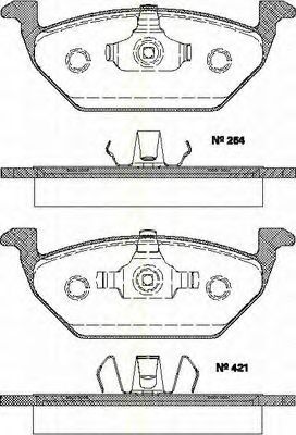 Imagine set placute frana,frana disc TRISCAN 8110 29019