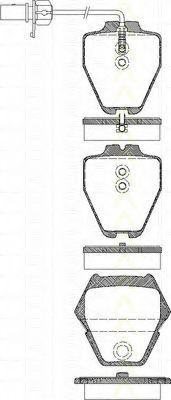 Imagine set placute frana,frana disc TRISCAN 8110 29044