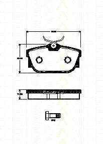 Imagine set placute frana,frana disc TRISCAN 8110 29063