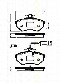 Imagine set placute frana,frana disc TRISCAN 8110 29071