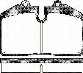 Imagine set placute frana,frana disc TRISCAN 8110 29155