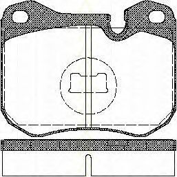 Imagine set placute frana,frana disc TRISCAN 8110 29157