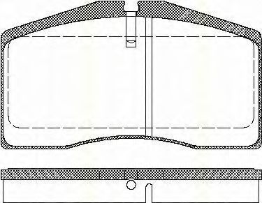 Imagine set placute frana,frana disc TRISCAN 8110 29164