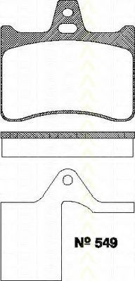 Imagine set placute frana,frana disc TRISCAN 8110 38004