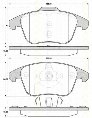 Imagine set placute frana,frana disc TRISCAN 8110 38006