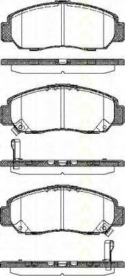 Imagine set placute frana,frana disc TRISCAN 8110 40057