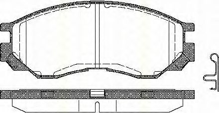 Imagine set placute frana,frana disc TRISCAN 8110 42009