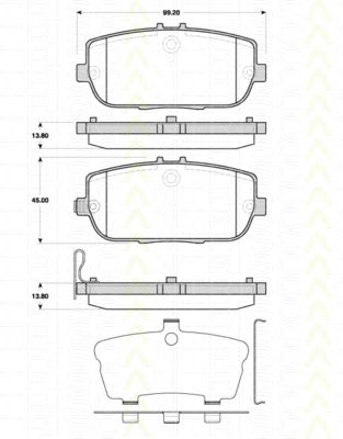 Imagine set placute frana,frana disc TRISCAN 8110 50026