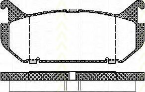 Imagine set placute frana,frana disc TRISCAN 8110 50184