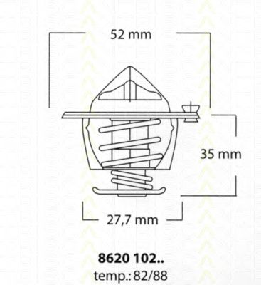 Imagine termostat,lichid racire TRISCAN 8620 10282