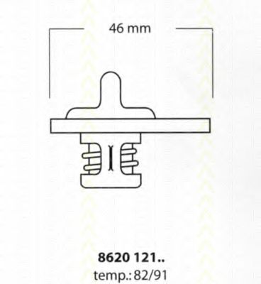 Imagine termostat,lichid racire TRISCAN 8620 12182