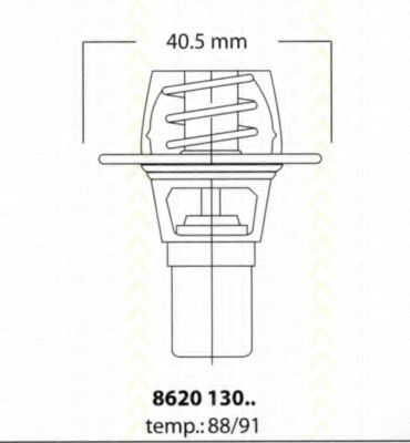 Imagine termostat,lichid racire TRISCAN 8620 13091