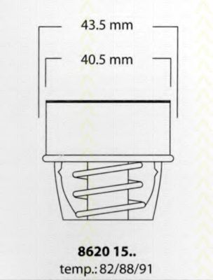 Imagine termostat,lichid racire TRISCAN 8620 1591