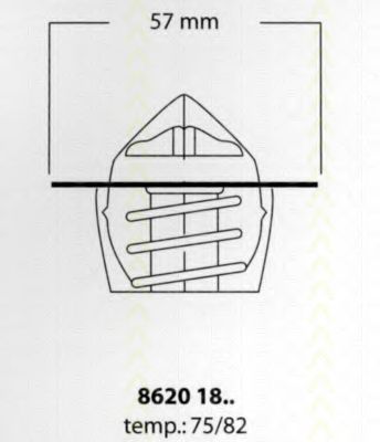 Imagine termostat,lichid racire TRISCAN 8620 1875