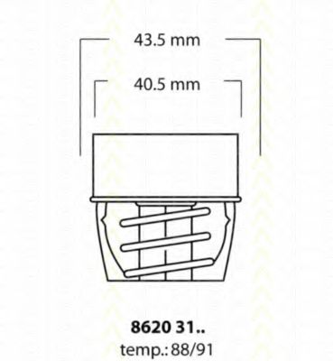 Imagine termostat,lichid racire TRISCAN 8620 3191