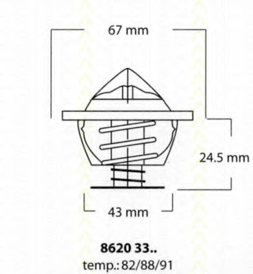 Imagine termostat,lichid racire TRISCAN 8620 3391