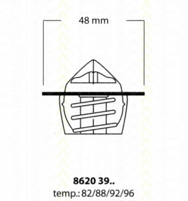 Imagine termostat,lichid racire TRISCAN 8620 3988