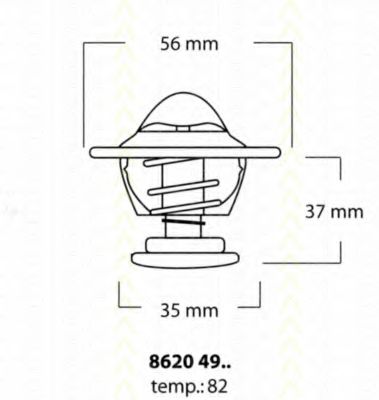 Imagine termostat,lichid racire TRISCAN 8620 4982