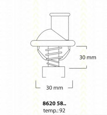 Imagine termostat,lichid racire TRISCAN 8620 5892