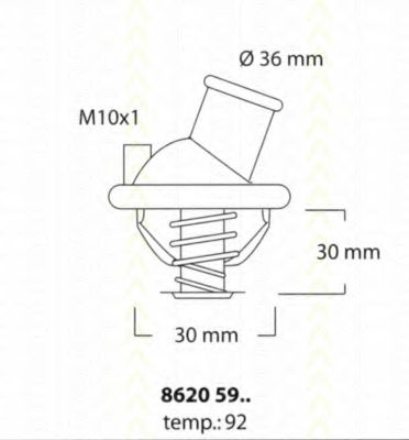 Imagine termostat,lichid racire TRISCAN 8620 5992