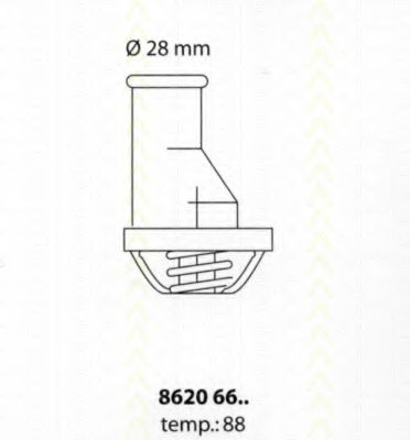 Imagine termostat,lichid racire TRISCAN 8620 6688