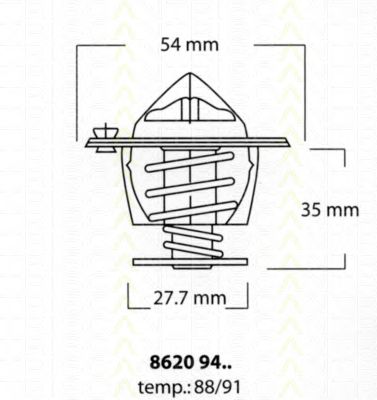 Imagine termostat,lichid racire TRISCAN 8620 9491