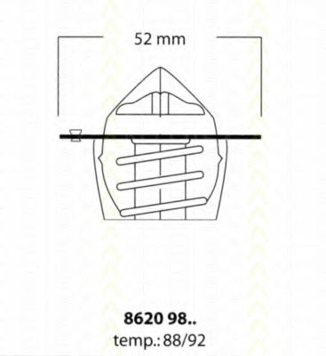 Imagine termostat,lichid racire TRISCAN 8620 9892