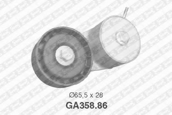Imagine rola intinzator,curea transmisie SNR GA358.86