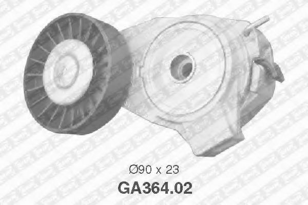 Imagine rola intinzator,curea transmisie SNR GA364.02
