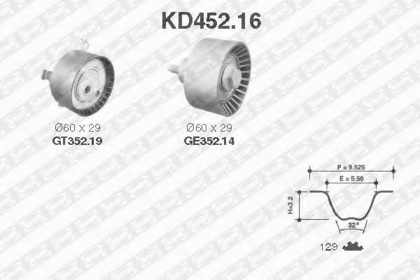 Imagine Set curea de distributie SNR KD452.16