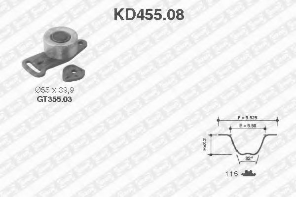 Imagine Set curea de distributie SNR KD455.08