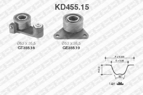 Imagine Set curea de distributie SNR KD455.15