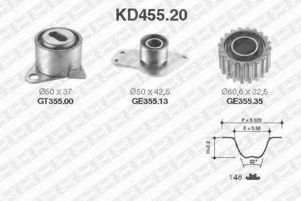 Imagine Set curea de distributie SNR KD455.20