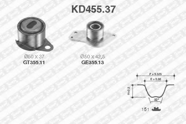 Imagine Set curea de distributie SNR KD455.37