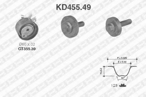 Imagine Set curea de distributie SNR KD455.49