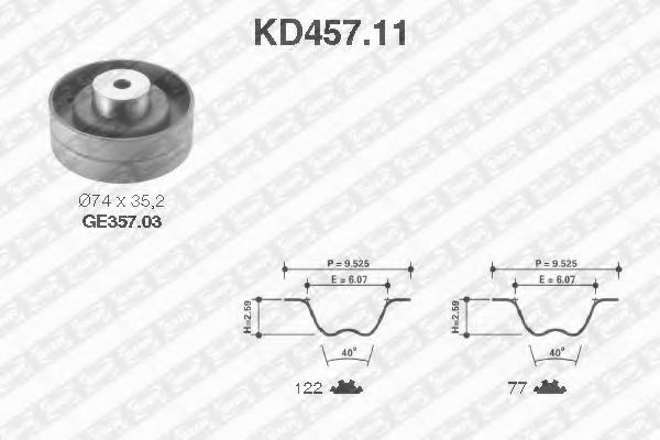 Imagine Set curea de distributie SNR KD457.11