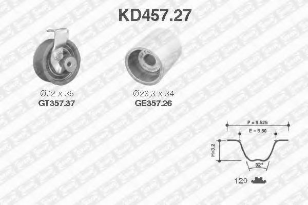 Imagine Set curea de distributie SNR KD457.27