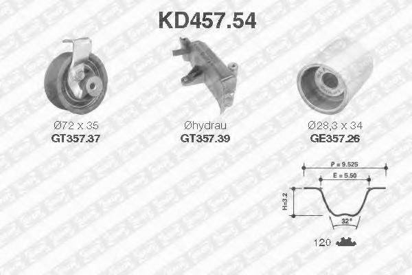 Imagine Set curea de distributie SNR KD457.54