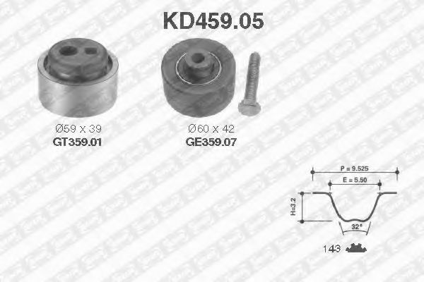 Imagine Set curea de distributie SNR KD459.05