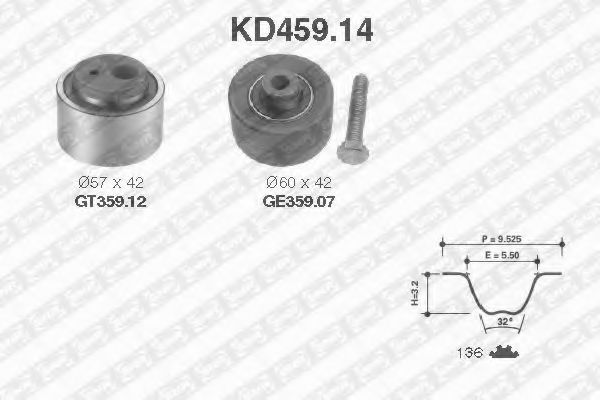 Imagine Set curea de distributie SNR KD459.14